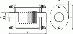 Сдвиговой сильфонный компенсатор