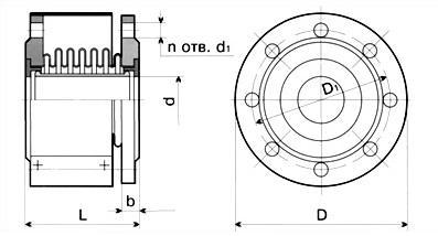 Универсальный сильфонный компенсатор